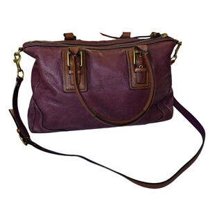 Coach Purple Leather Satchel